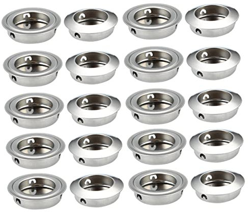 Yardwe Schublade Zieht 40st Unsichtbarer Griff Flush Ring Pull Schrank Griff Kleider Flush Griff Schiebetür Schranktür Finger Schranktürknöpfe Griffigkeit Rostfreier Stahl Schiebetüren