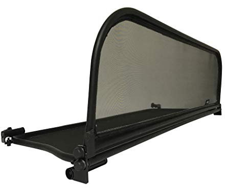 PureWind Windschott kompatibel mit BMW Mini 2 R52 / R57 Baujahr 2004-2016 (Schwarz) – Windschott Universal mit Schnellverschluss ohne Tasche
