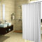 Rideau de Douche, 100x180cm, Simple Moderne, Blanc, Polyester, Rideau De Baignoire Anti-moisissure avec Anneaux