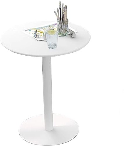 DMCHENGMA Weißer Esstisch, runder Kleiner Bürotisch, Konferenztisch, Kaffee-Besprechungstisch für Büro, Sitzungssaal, Küche, Wohnzimmer, wasserdichter Desktop-Bartisch (Size : 70x104cm)