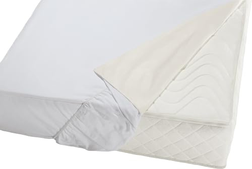 Erwin Müller Spannbettlaken wasserdicht/Kochfest Prenzlau f. Boxspringbett Molton weiß Größe 90x190 cm