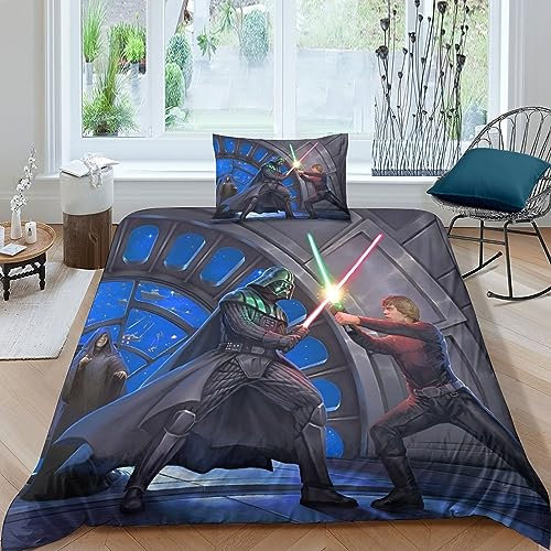 Epic Lucas Films - A Son's Destiny 3D Gedruckter Bettbezug Set Bettwäschegarnitur Für Kinder Mädchen Jungen Weich Microfaser Und Kissenbezüge Bettwäsche Reissverschluss 2 Teilig Single（135x200cm）