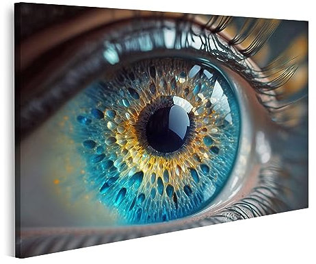 islandburner Prime Bild auf Leinwand Makro Frau Auge Hellblau Iris Makro Frau Auge Hellblau Iris Bilder Wandbilder Poster