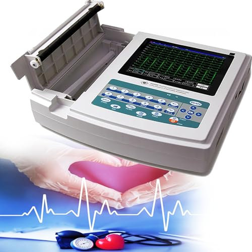 GBHJJ ECG EKG Patient Monitor, Vital Sign Patient Monitor, Portable 12 Lead ECG Monitor, Record Waveforms Manually Or Automatically, for Care Vital Signs, Demonstration Mode