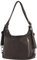 modamoda de T249 Damen Rucksack Schultertasche 2 in 1 aus Leder handmade in Italy, Farbe:Dark Chocolate