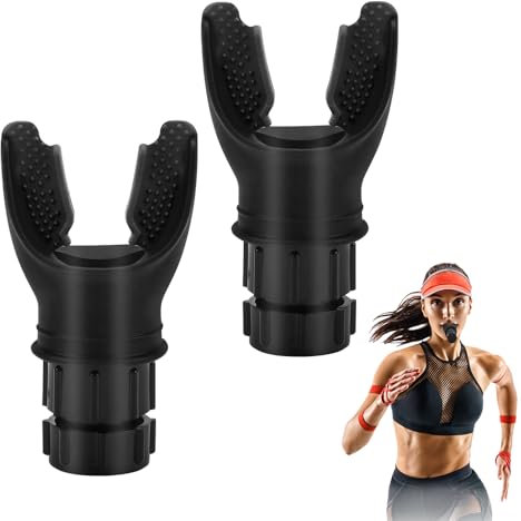 SPEACOUR 2 Stück Atemtrainer Lungentrainer Sport Lungentrainingsgerät Atemtrainingsgerät Breathing Trainer mit Elnstellbaren Widerständen Zur Verbesserung der Lungenkapazität Leicht zu Reinigen