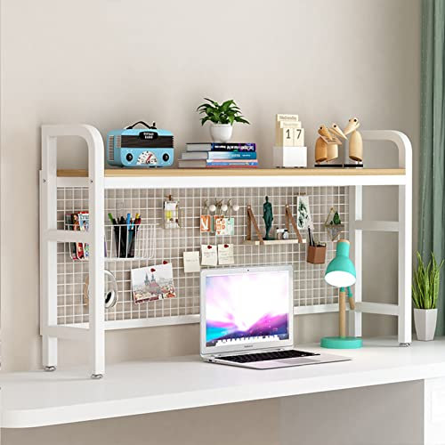 Estante de escritorio de rejilla para dormitorio universitario, estante creativo para organizar artículos esenciales de escritorio