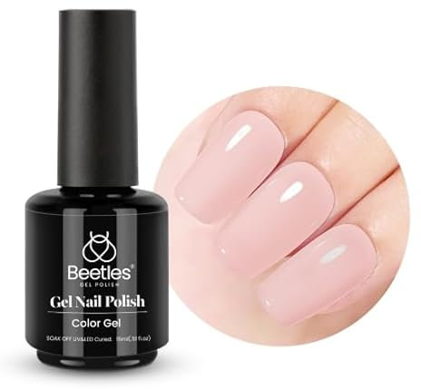 Beetles - Vernis à ongles gel UV - Rose nu - 15 ml - Vernis à ongles LED naturel - Lampe à ongles nécessaire - Cadeau pour le nail art - DIY - Salon de manucure à la maison