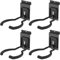 4 pezzi supporto da parete decespugliatore nero capacità massima di carico 25 kg, decespugliatore gancio attrezzi da giardino appeso supporto da parete per tagliaerba 840 ganci elettrici ecc
