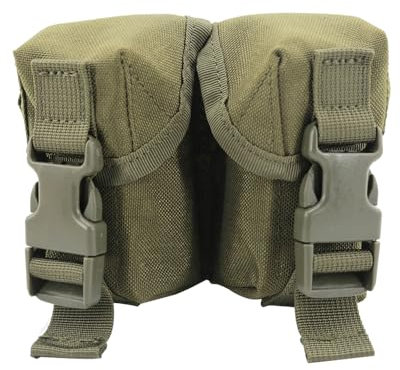 Tactical Molle Pouch, Borsa con Doppia Tasca per Granate con Clip, Marsupio Militare per Granate per Fibbia Portatili per Caccia e Tiro ad Airsoft