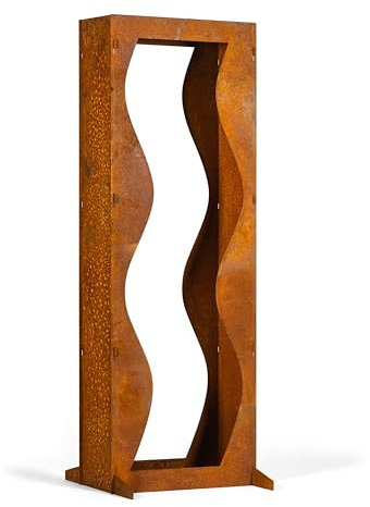 D&L Lasertec Modernes Brennholzlager aus Edelrost, 3 mm Stahl, stabil, leicht zusammenzustecken