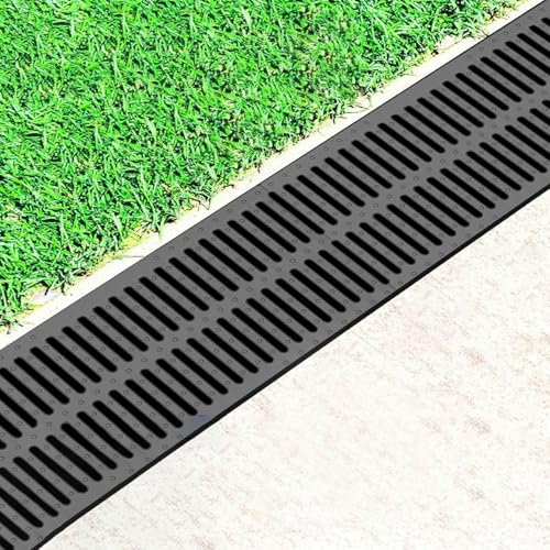Caniveau Exterieur Couvercles De Drainage Rectangulaires En Plastique Pour L'extérieur, Caillebotis Pour Tranchées D'eau/ Grilles De Drainage Pour Caniveaux Pour Le Jardin, La Cour Et Le Sol, Couvercl