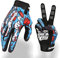 Fast passion Skeleton-Paw - Guantes de motocicleta para hombres y mujeres, guantes de ciclismo transpirables para ATV MTB, motocross, carreras (1 azul, S)