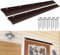 SFNSM 2PCS 40Inch Brown Aluminum Door Rain Drip Guard Anodized Aluminum Door Rain Deflector Easy to Install