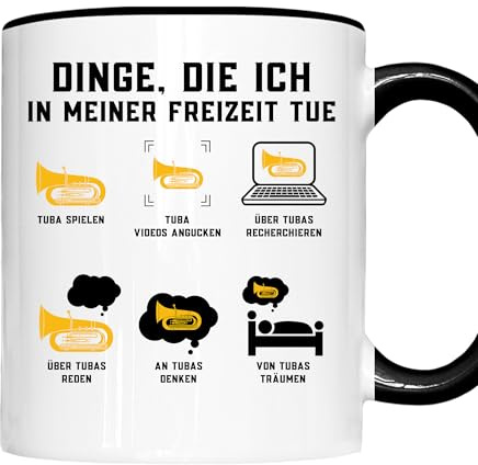 Tuba Tasse | Dinge, die ich in meiner Freizeit tue Tuba spielen | Tuba Geschenk Tubaspieler Tasse Tuba Kaffeebecher lustig