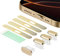 BelleVive 8er-Pack USB-C-Staubschutzstecker, Typ-C-Ladeanschlusssteckerabdeckung, Ohrhörer-Lautsprechernetz, staubdichte Klebeabdeckung, für iPhone 16/iPhone 15, Gold
