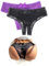 ohyeahlady Perizoma Donna Pizzo Triangolo Tanga Curvy Taglie Forti Slip Elasticizzati Multipack Mutande Brasiliana Elastici Thong T-Back G-String Bikini Vita Bassa Underwear Nero+Viola,L
