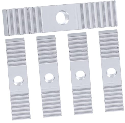 GT2 Zahnriemenklemme 5 Stück Aluminiumlegierung für 3D-Drucker | Silber, Präzise Zahnung 0,85mm und Tiefe 0,9mm, Klemmbefestigungsblock für Verbindung und Montage