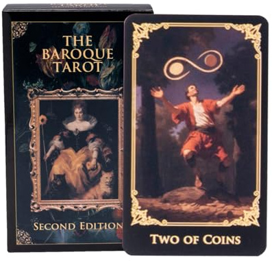 Wimnqie Jeu de cartes de tarot, 78 pièces d'oracles avec guides, significations, accessoires et jeu | Cartes de tarot pour méditation et débutants | Pour les thèmes de la chance, l'amour, le travail