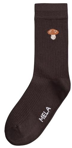 MELAWEAR MELA Lustige Socken (35‑38/39‑42/43‑46) – Herren & Damen – Baumwollsocken – Witzig Geschenkidee Adventskalender Weihnachten Geschenk (Pilze)