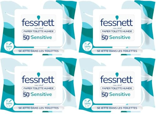 Fess Nett Fess'nett Papier Toilette Humidifié Sensitive 50 Pièces 1 Unité (Lot de 4)