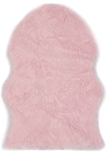 Générique Tapis 60 x 90 cm Peau de Mouton synthétique Rose,Tapis,284711