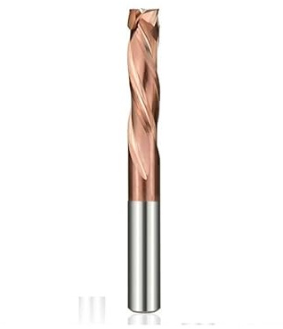 Fresa de aleación, Fresa de extremo compresión carburo 3 flautas, enrutador CNC aluminio y Metal, corte hacia arriba abajo, vástago 1/8-12mm(4x4x17x50mm)