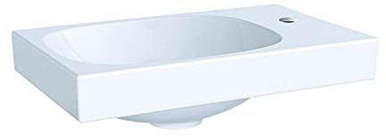 Keramag KG Acanto HWB, asymmetrisch, 400x250mm m. Hl. rechts, o. Ül, weiß