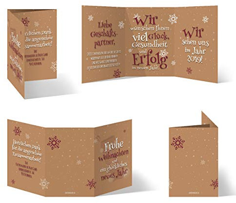10 x Geschäftliche Weihnachtskarten Grußkarten individuell Weihnachten - Weihnachtswunder