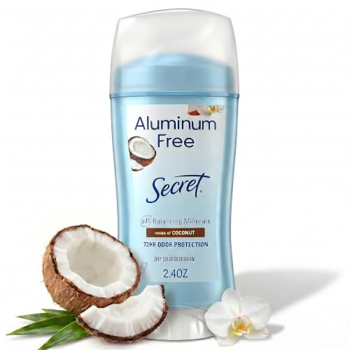 Secret Aluminum Free Deodorant für Damen, Kokosnuss, 60 g