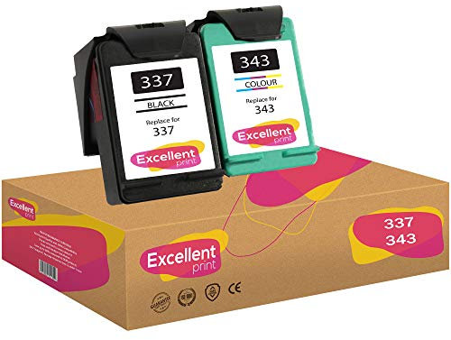 Excellent Print 337 343 Kompatibel Tintenpatronen für HP Officejet 100 Photosmart 2573 2575 8050