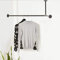 Kleiderstange Wandmontage Deckenmontage schwarz - Garderobenstange div. Größen z.B. 140 x 70 cm - Garderobe Industrial Design handgefertigt - Wasserohr Kleiderstange Wand in L-Form mit 90 Grad Winkel