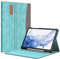 FINTIE Custodia per Samsung Galaxy Tab S8/Tab S7 da 11 (modello SM-X700/X706/T870/T875/T878) con supporto S portapenne, portafoglio ad angolo multiplo, con tasca automatica Sleep/Wake, turchese