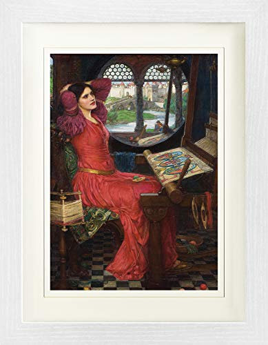 1art1 John William Waterhouse Poster Ich Bin Der Schatten Satt, Sprach die Dame Von Shallott, 1916 Gerahmtes Bild Mit Edlem Passepartout | Wand-Bilder | Im Bilderrahmen 40x30 cm