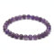 MINERAL MIRACLES Armband, runde Perlen, 6 mm, Naturstein, französische Handwerkskunst, mehr als 60 Auswahlmöglichkeiten (Amethyst 6 mm)