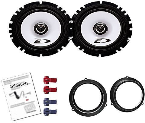 Alpine SXE 1725S Lautsprecher mit Einbauset kompatibel mit Audi A4 B8 (8K) ab 2009 Türen hinten 440 W 165mm 2 Wege Koax