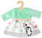 Heless 1124 - Kleid für Puppen im Pinguin Pünktchen Design, aus Softvelours und mit Pinguin-Aufdruck, Größe 28 - 35 cm
