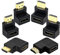 ZHITING 6 Pezzi Adattatore HDMI da Angolo,Maschio a Femmina 90 Gradi e 270 Gradi Angolo Retto e 90 Gradi Sinistra e Retto Angolo Adattatore HDMI Piatto Verticale - 3D 1080p