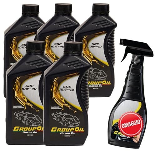GROUPOIL Lubrificanti SAE 10W-40 ACEA A3/B4 5x1L- Olio motore semi-sintetico multifunzionale a base di oli di alta qualita e selezionati additivi