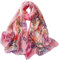 FAIRYGATE Schals für Damen mit Blumen Muster Elegantes Accessoire für Frauen Schal Halstuch Schulter Tuch Chiffon Stola Scarves 50019
