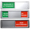 1 x Cartello Scorrevole LIBERO/OCCUPATO BUSSARE E ATTENDERE/NON DISTURBARE 17,8x5cm - Con supporto magnetico e 2 adesivi aggiuntivi del noto marchio 3M per superfici non metalliche - ufficio (1)