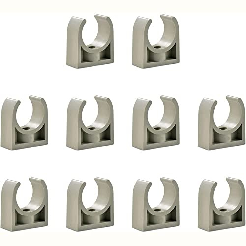 Pipe Clips, 50mm PPR Pipe Clip, PVC Saddle U-Shaped Pipe Clamp Clips Grey Fit for 20mm 25mm 32mm 40mm 50mm Water Pipe Hoses Oil Pipes