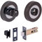HANDLEZONE® Bathroom Toilet Door Thumb Turn and Release Deadbolt Kit - Dual Finish Black Nickel/Polished Chrome - 76mm Bolt with 57mm Backset