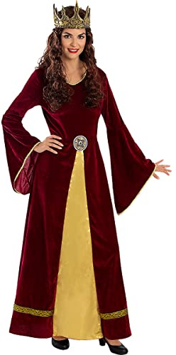 Funidelia | Disfraz de Lady Ginebra para mujer Edad Media, Princesas, Reina - Disfraz para adultos y divertidos accesorios para Fiestas, Carnaval y Halloween - Talla S - Granate