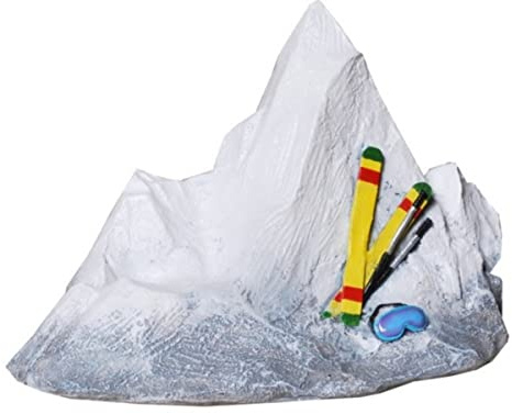 USB Funny Spardose - Wintersport Berg mit Skiausrüstung mit Schraubverschluss