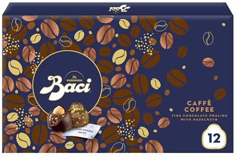 BACI PERUGINA Caffè Cioccolatini Fondenti ripieni al Gianduia, Scatola Regalo 150g