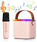 Karaoke Machine Kids Microphone For Singing, Wireless Karaoke Toy, Portable Bluetooth Karaoke for Kids Adults, with LED Light Effects for Boys Girls Birthday Gifts Home Party(Pink / 1 Microphone)