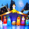 Kalolary 12,5 Fuß Aufblasbare Weihnachtskrippe, Weihnachten Aufblasbar Geburt Jesu Szene mit Stern von Bethlehem Aufblasbarer Bogen Weihnachten Outdoor Innendekoration Hof Rasen Garten Partyzubehör