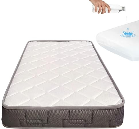 COOL · DREAMS - HR Morfeo Kinderbett-Matratze für Kinderbetten 80 x 50 cm + wasserdichter Schutz, 100 % Baumwolle, hypoallergen, antibakteriell und milbendicht