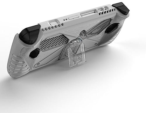 LICHIFIT TPU-Schutzhülle mit Rückenstütze für ASUS ROG Ally Handheld-Spielkonsole, weiche Rückseite mit faltbarer Standhalterung, Zubehör